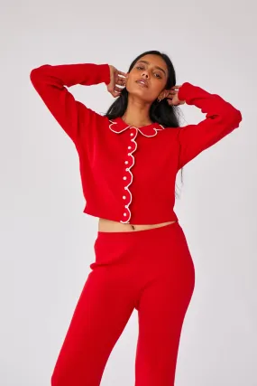 CUPCAKE CARDIGAN RED