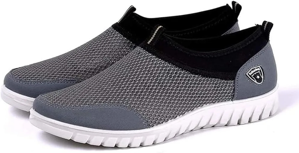 Mens Breathable Mesh Loafers Summer Casual Lightweight Slip-on Shoes Comfortable Outdoor Driving Travel Stylish Shoes