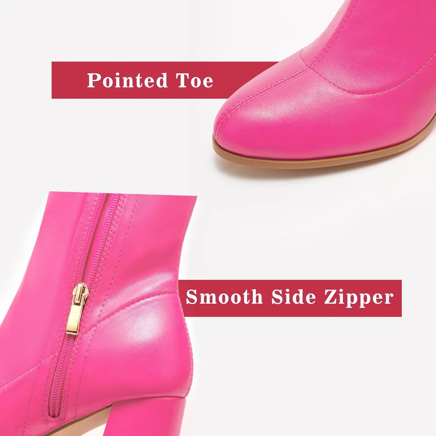 Thigh High Boots for Women Sexy Pointed Toe Over The Knee Boots Cosplay Dance Party Patent Leather Chunky Heels GOGO Knee High Boots