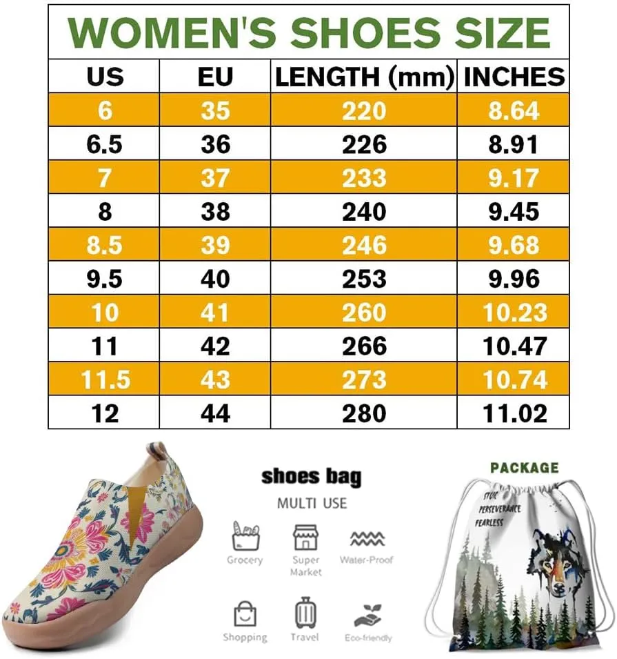 Women's Art Illustration Slip-on Shoes Vibrant Floral Casual Loafers Lightweight Comfortable Travel Footwear